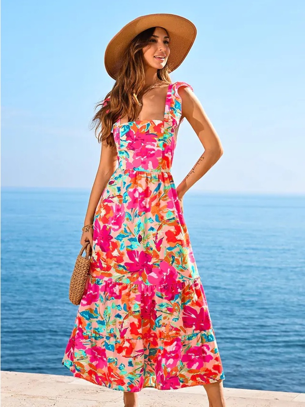 Cupshe Juicy Blossom Floral Maxi Dress